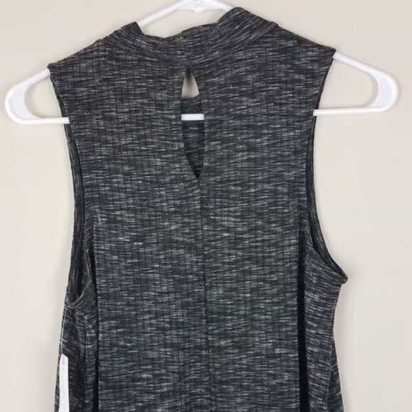 Almost Famous Black Marled Sleeveless Mock Neck Dress - Picture 6 of 7